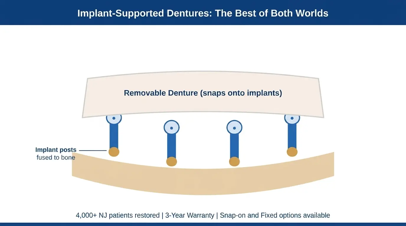 How implant-supported overdentures work
