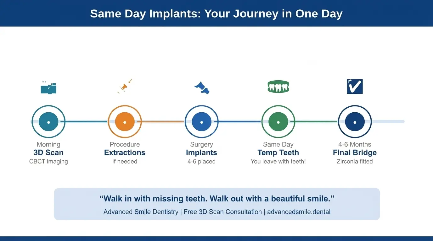 Same day implant procedure