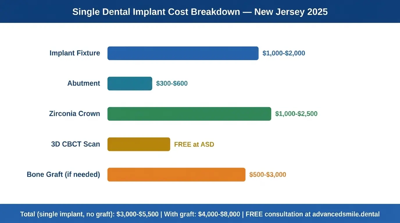 Single dental implant cost